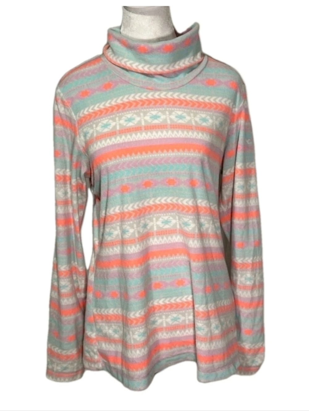 Women's Columbia Glacial Freeze Fair Isle Fleece Turtleneck Medium